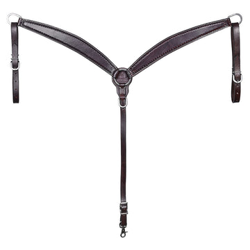 Bar H Equine Western Genuine Leather Horse Tack Set Dark Brown